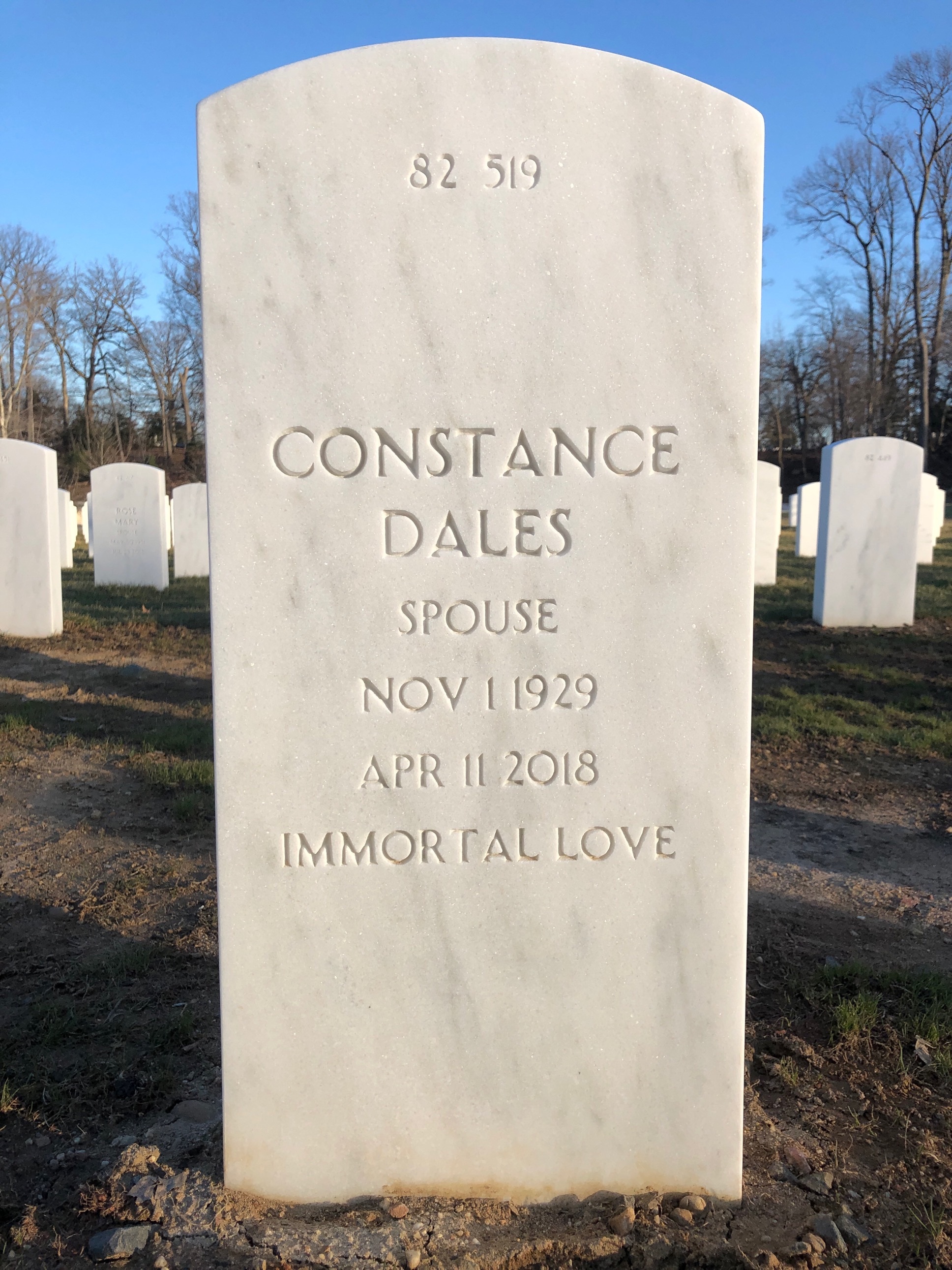 Back of headstone — William Walter Galloway