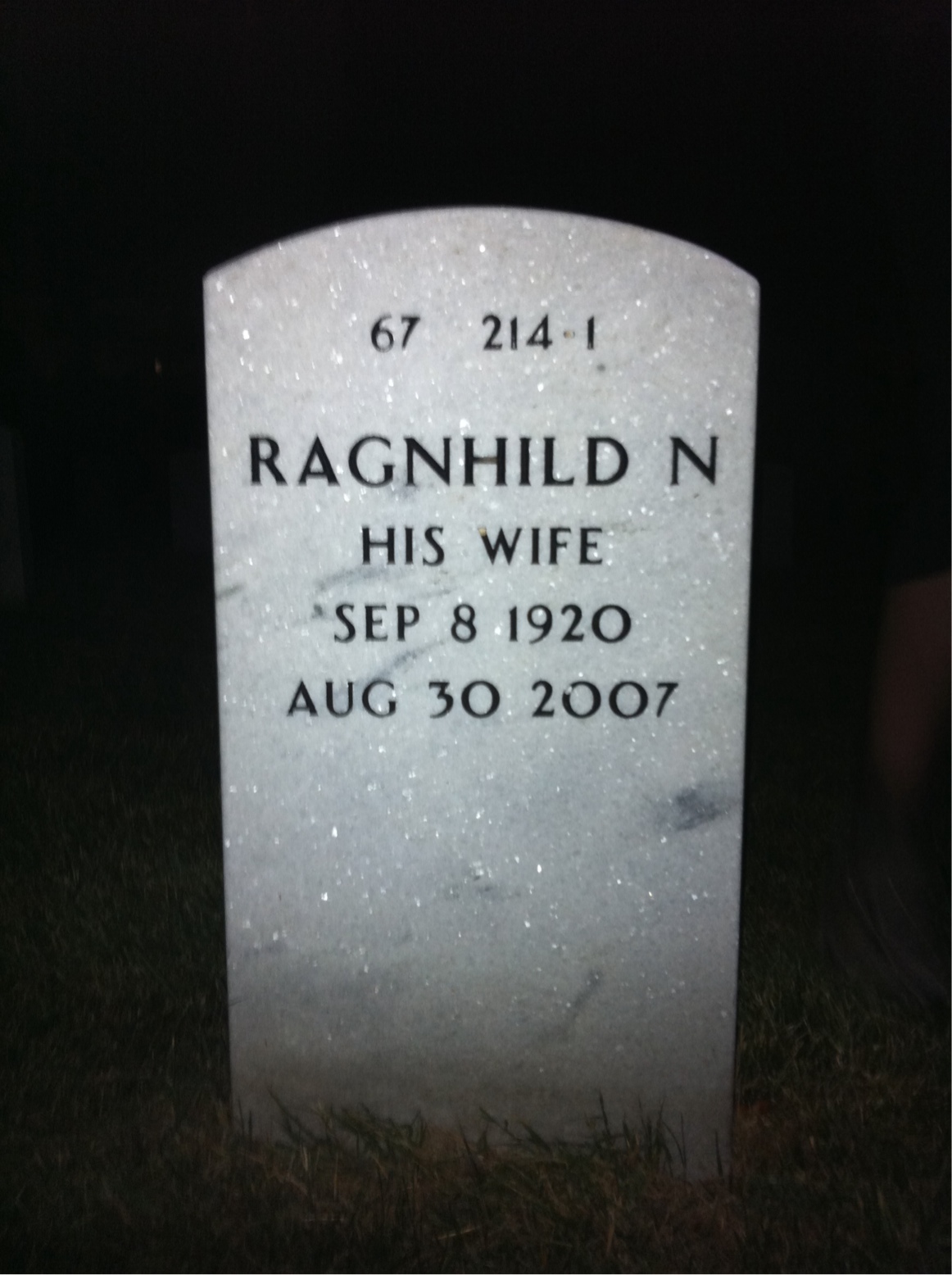 Back of headstone — Leon Forney
