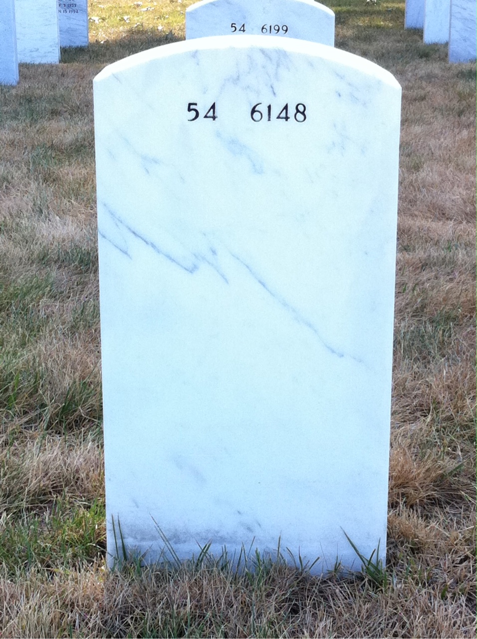 Back of headstone — Arthur Massey