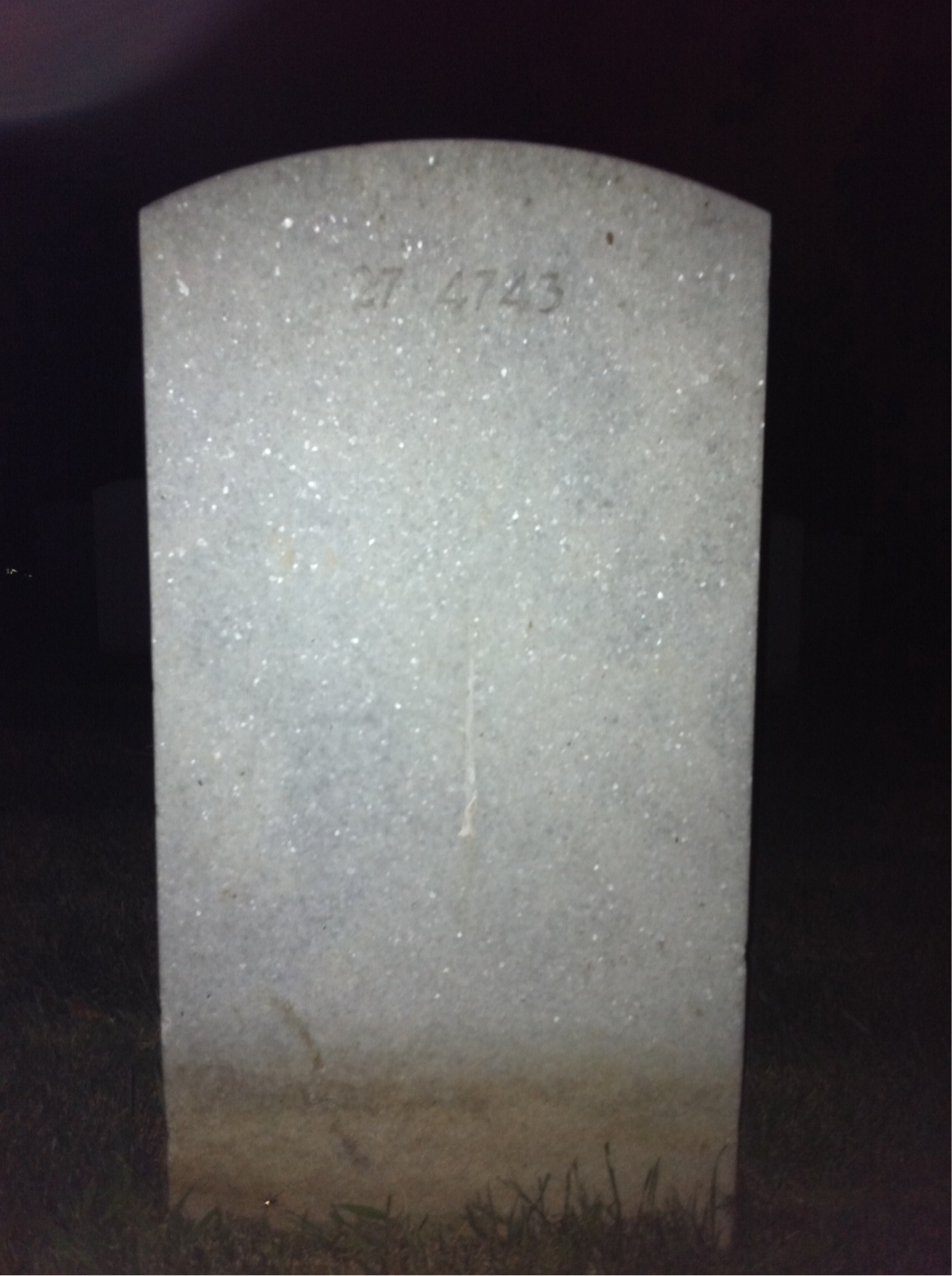 Back of headstone — Jane Morton
