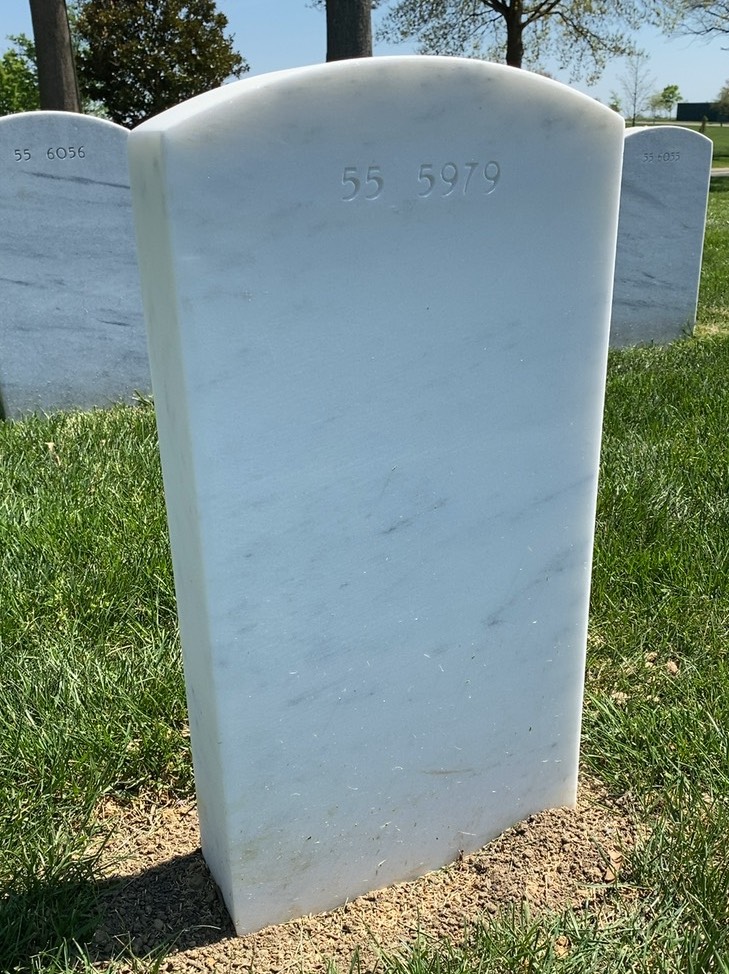 Back of headstone — Bennie Ashworth