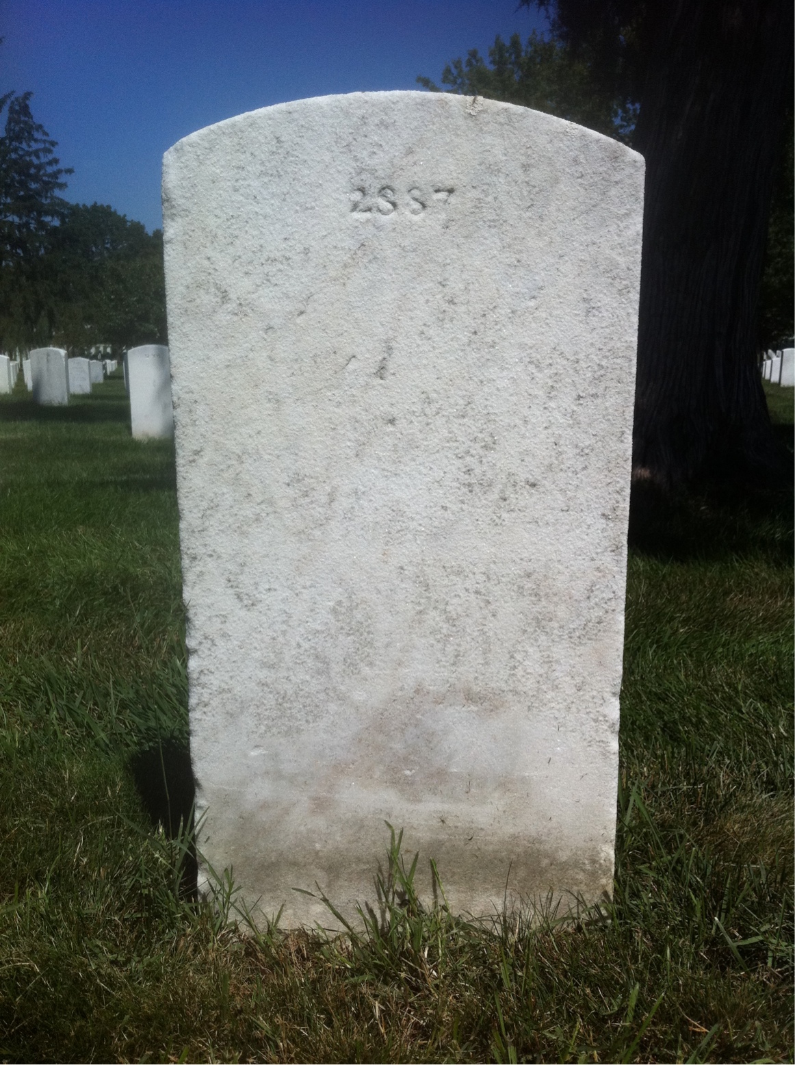 Back of headstone — William Wallace