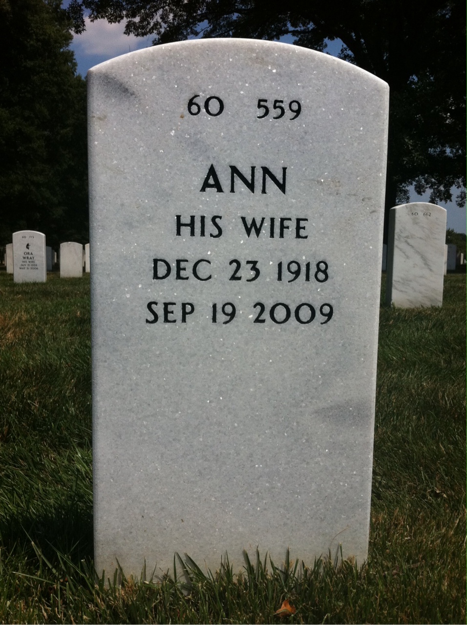 Back of headstone — Edward Foley