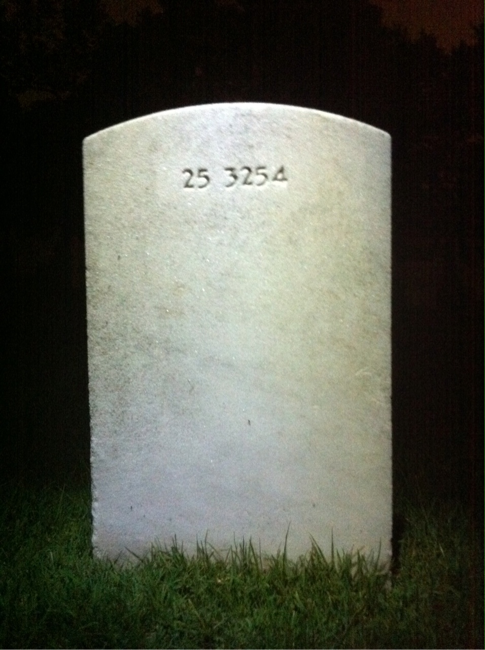 Back of headstone — Matilda Mitchell