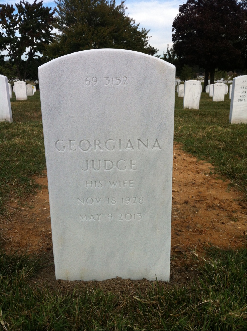 Back of headstone — Donald Roulett
