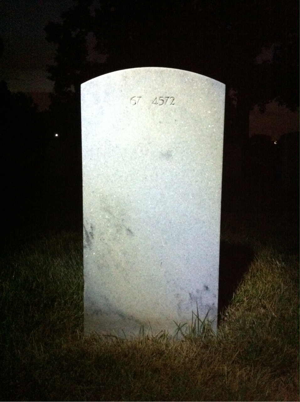 Back of headstone — John Morris