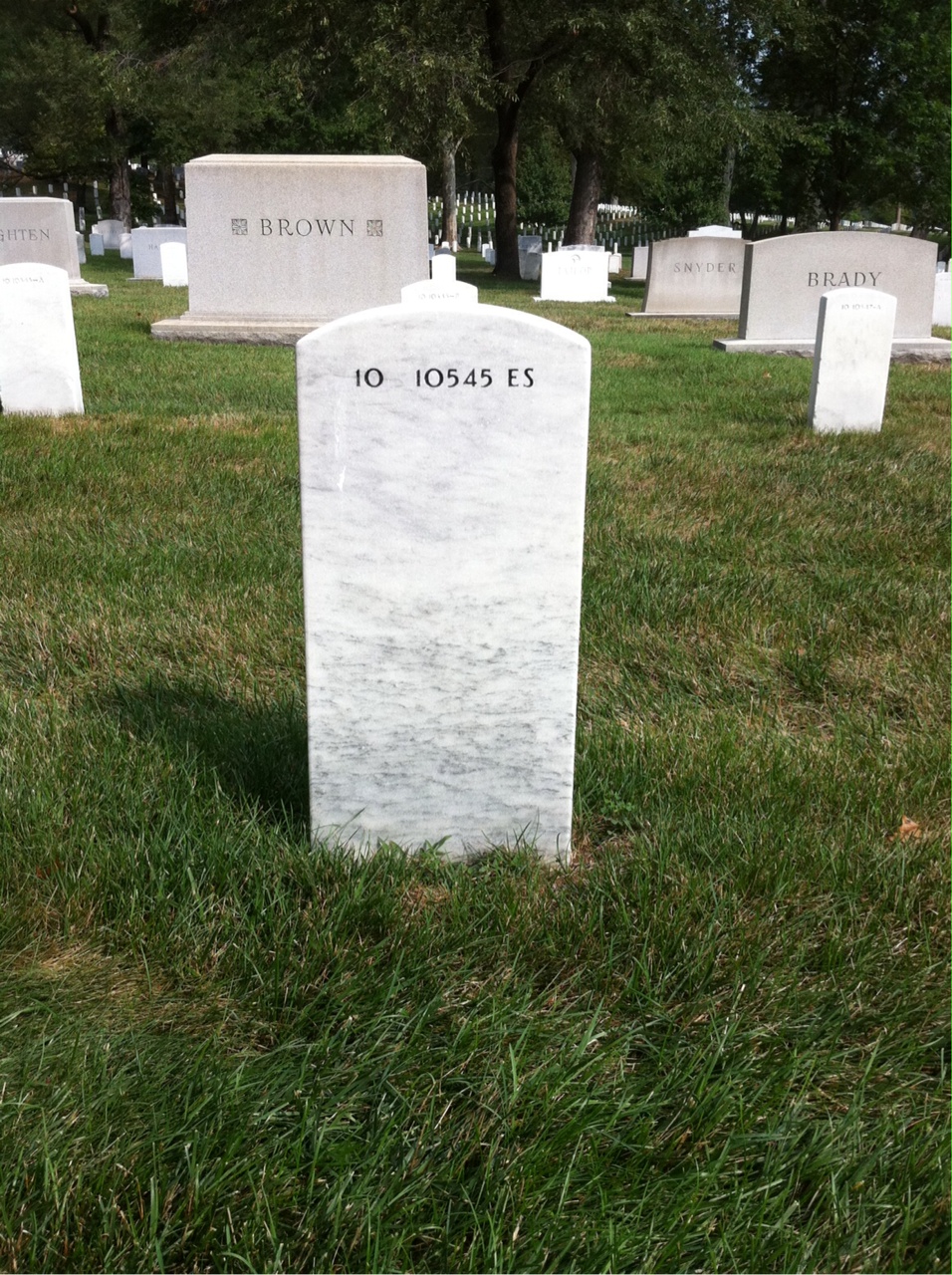 Back of headstone — Edward Bailie