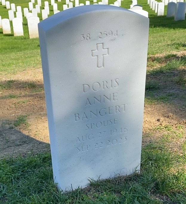 Back of headstone — Randall Bangert