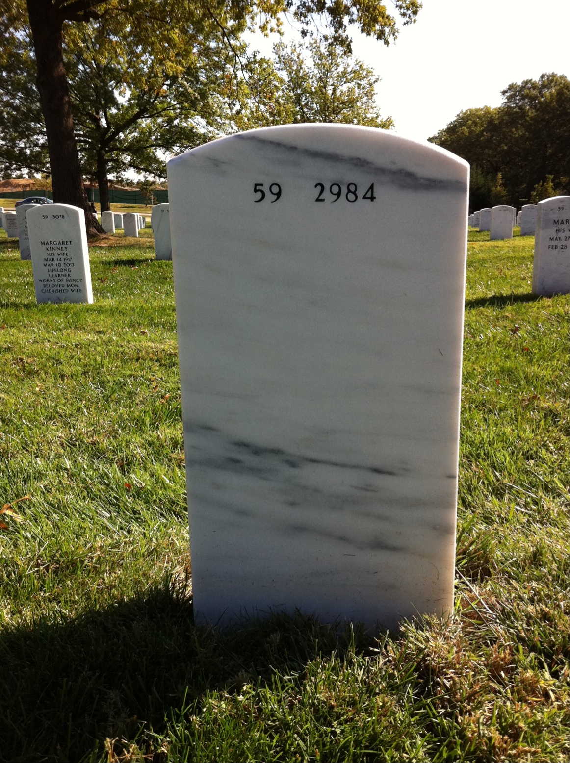 Back of headstone — Bryan Gallagher