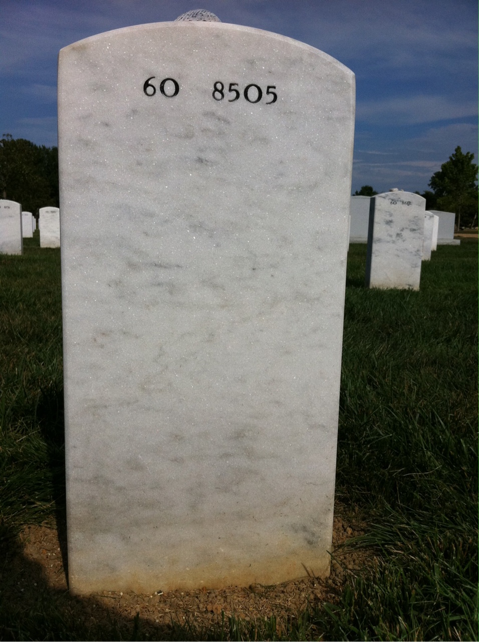 Back of headstone — Gregroy Wright