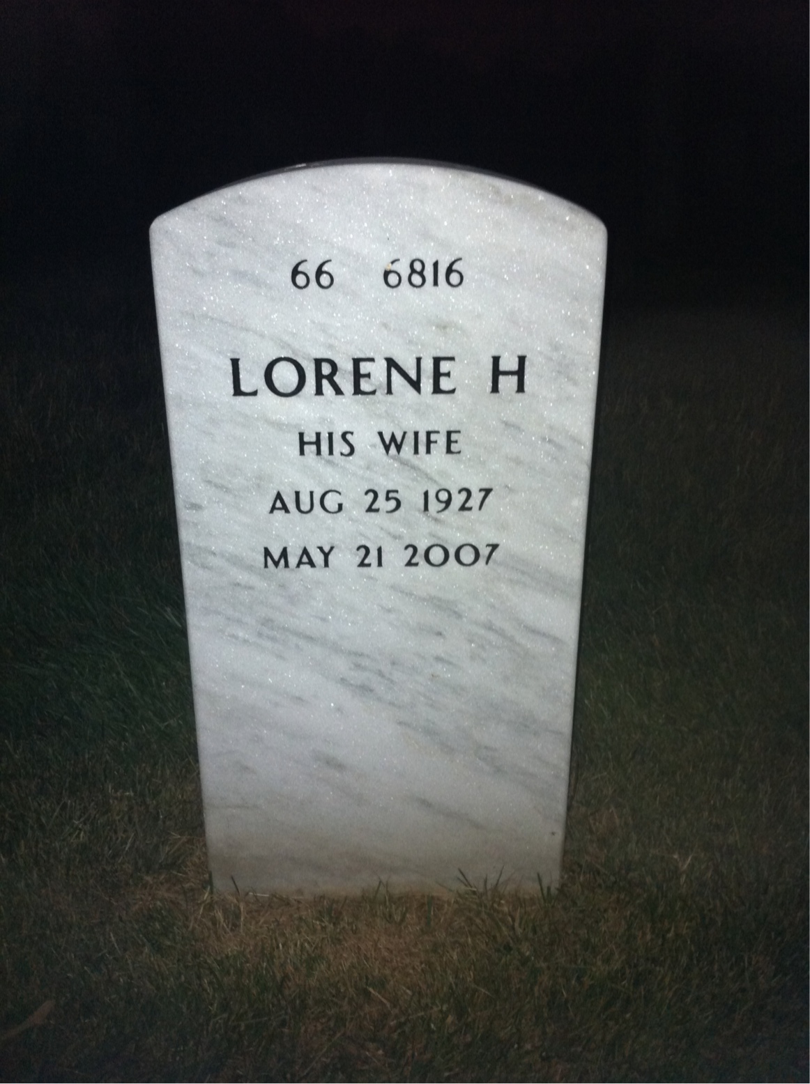 Back of headstone — Maurice Austin