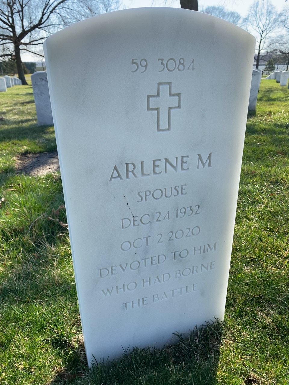 Back of headstone — Robert Geer