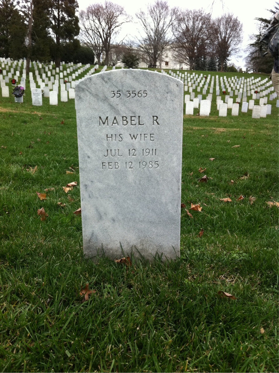Back of headstone — John Abendschein