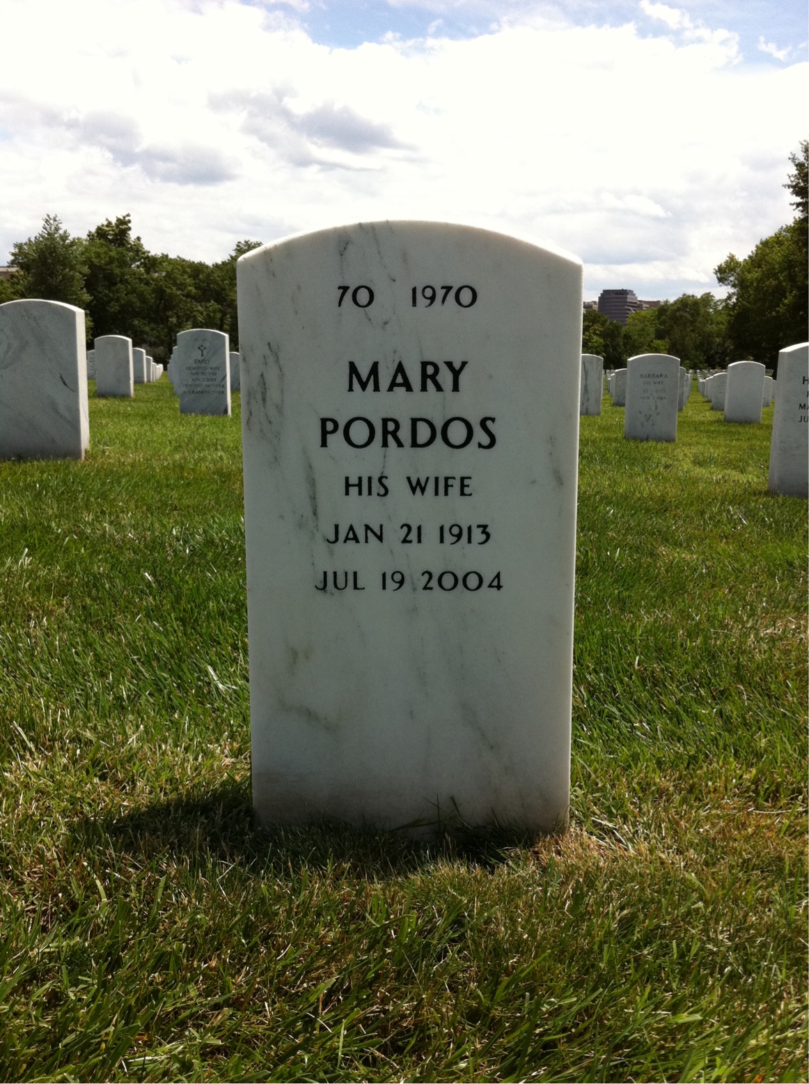 Back of headstone — Richard Pierson