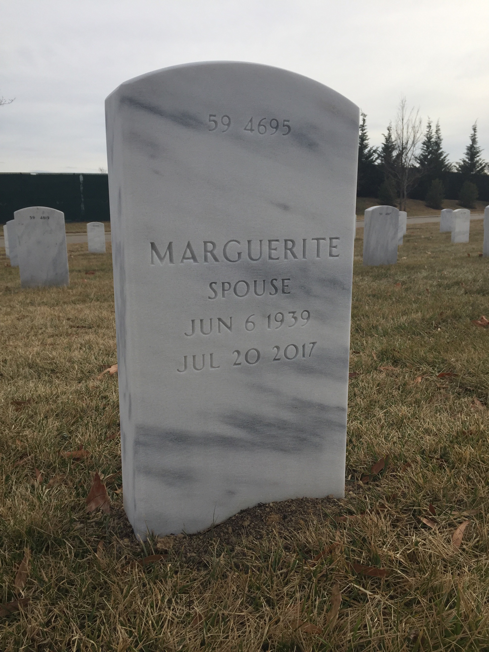 Back of headstone — David Cummock