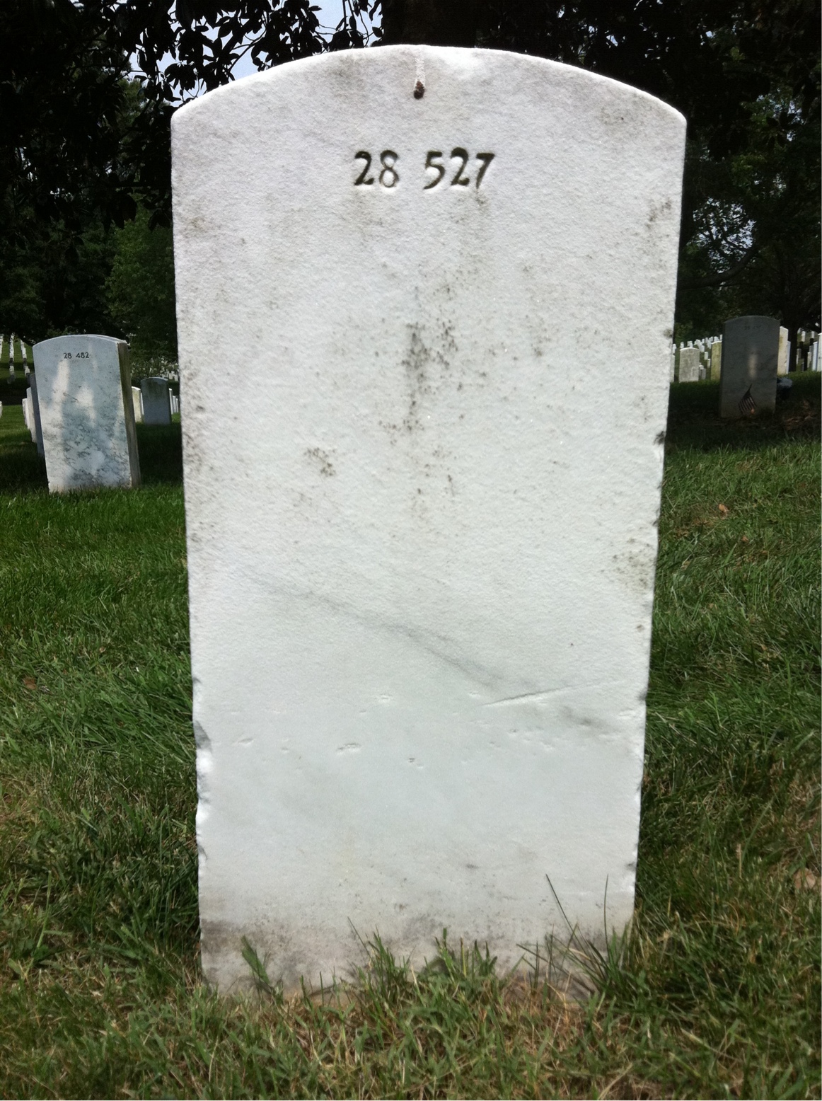 Back of headstone — Paul Anderson