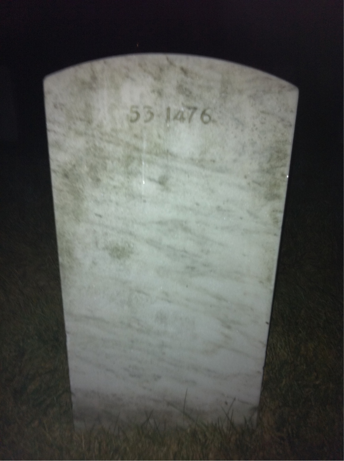 Back of headstone — Albert Armstrong