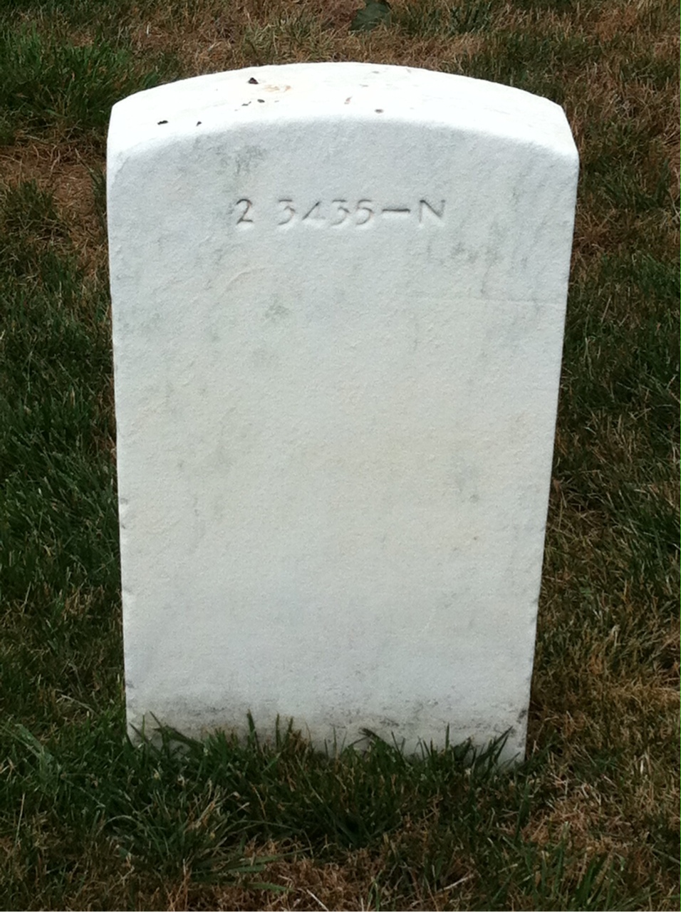 Back of headstone — Thomas D Saunders