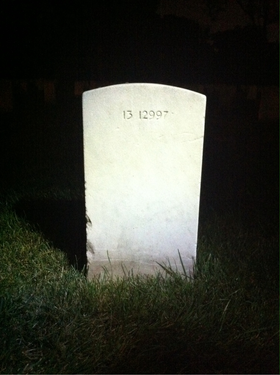 Back of headstone — John Anderson