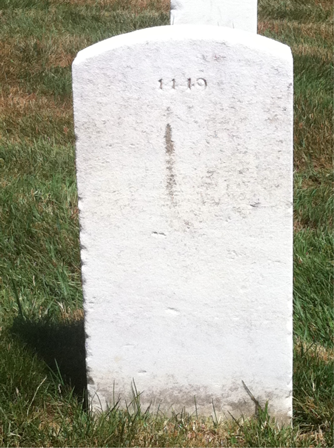 Back of headstone — Andrew Allen