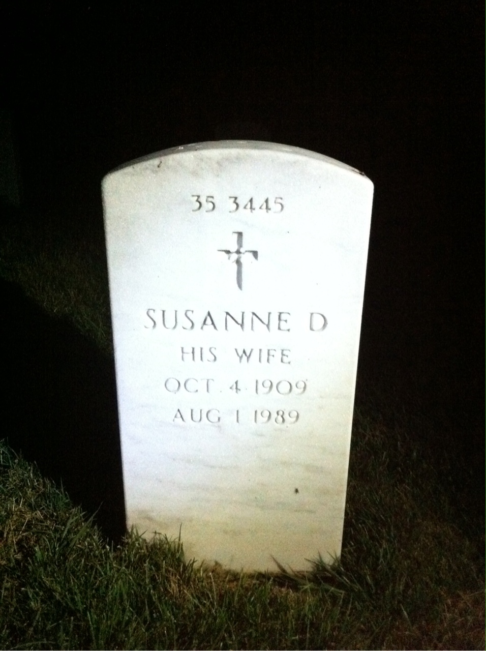 Back of headstone — William B Tollen