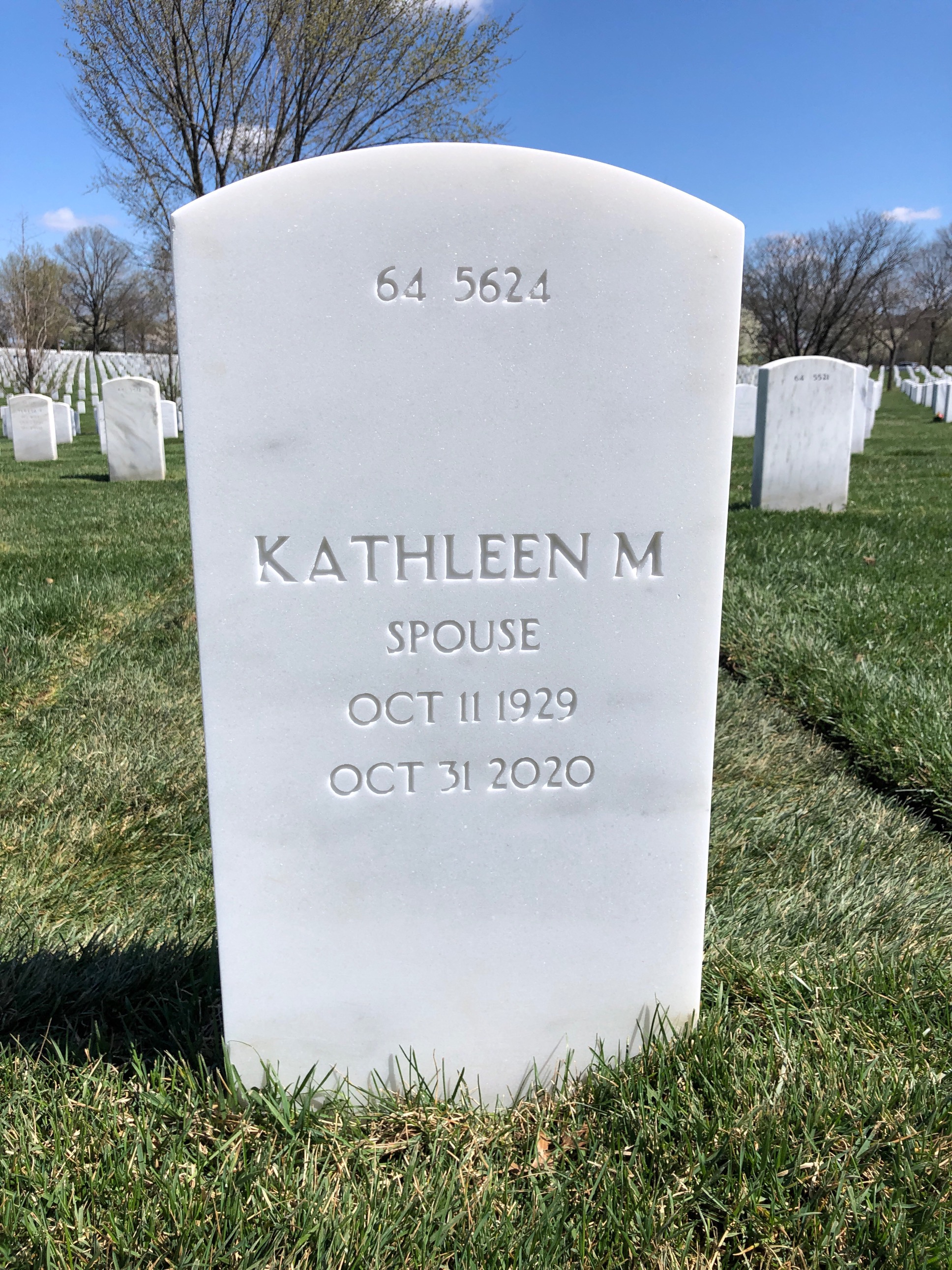 Back of headstone — Virgil Melvin