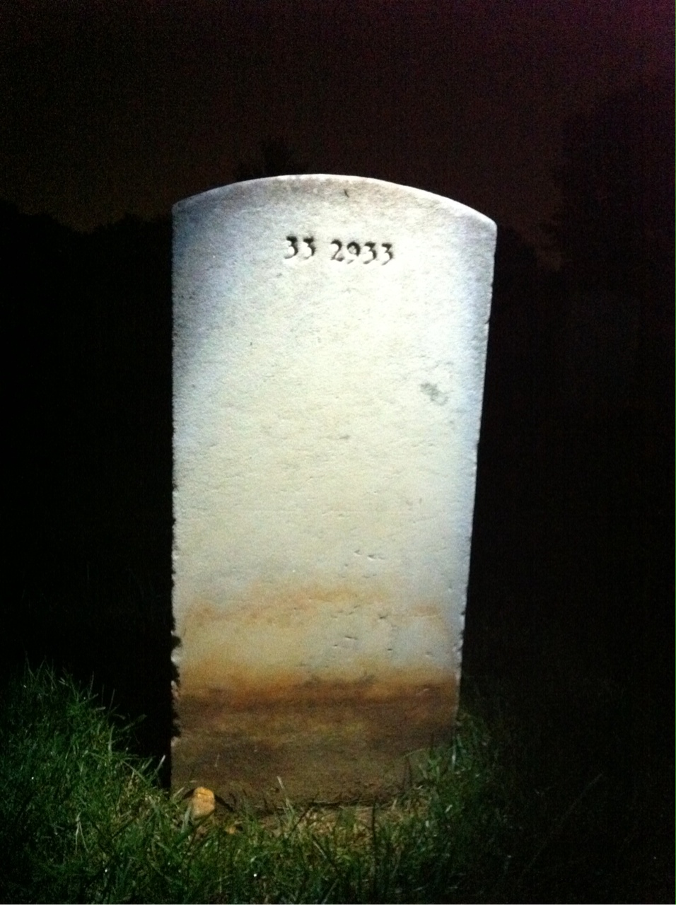 Back of headstone — Joseph Adgley