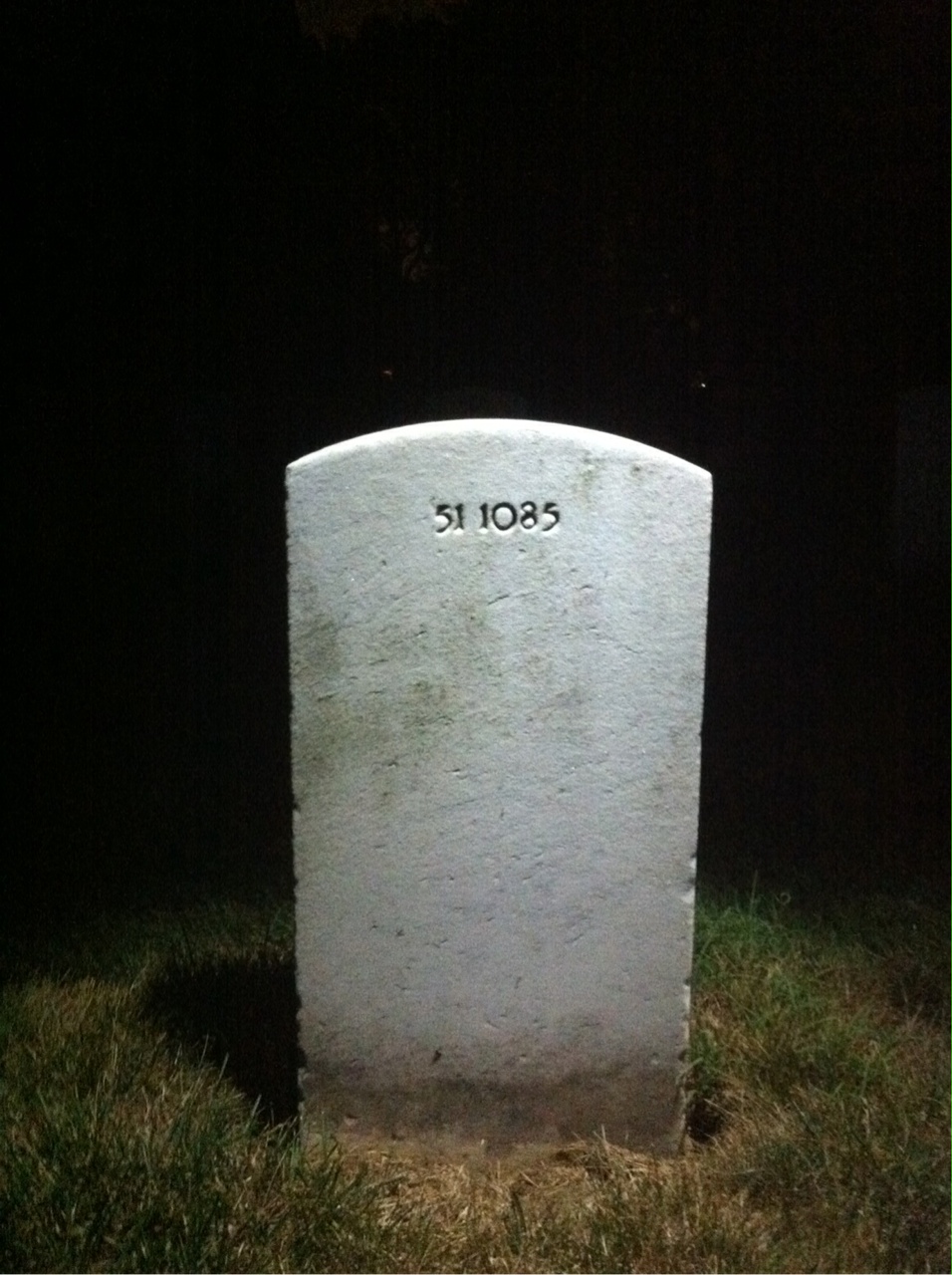 Back of headstone — Isabel Bacon