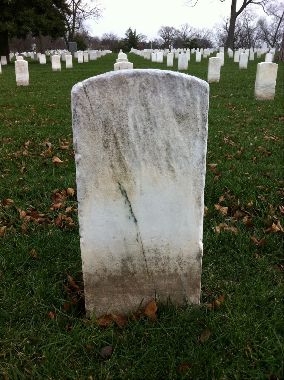Back of headstone — Frank Bailey