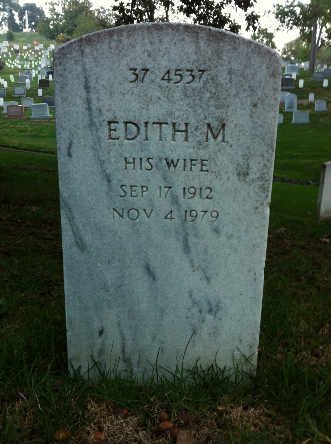 Back of headstone — Edith Babcock