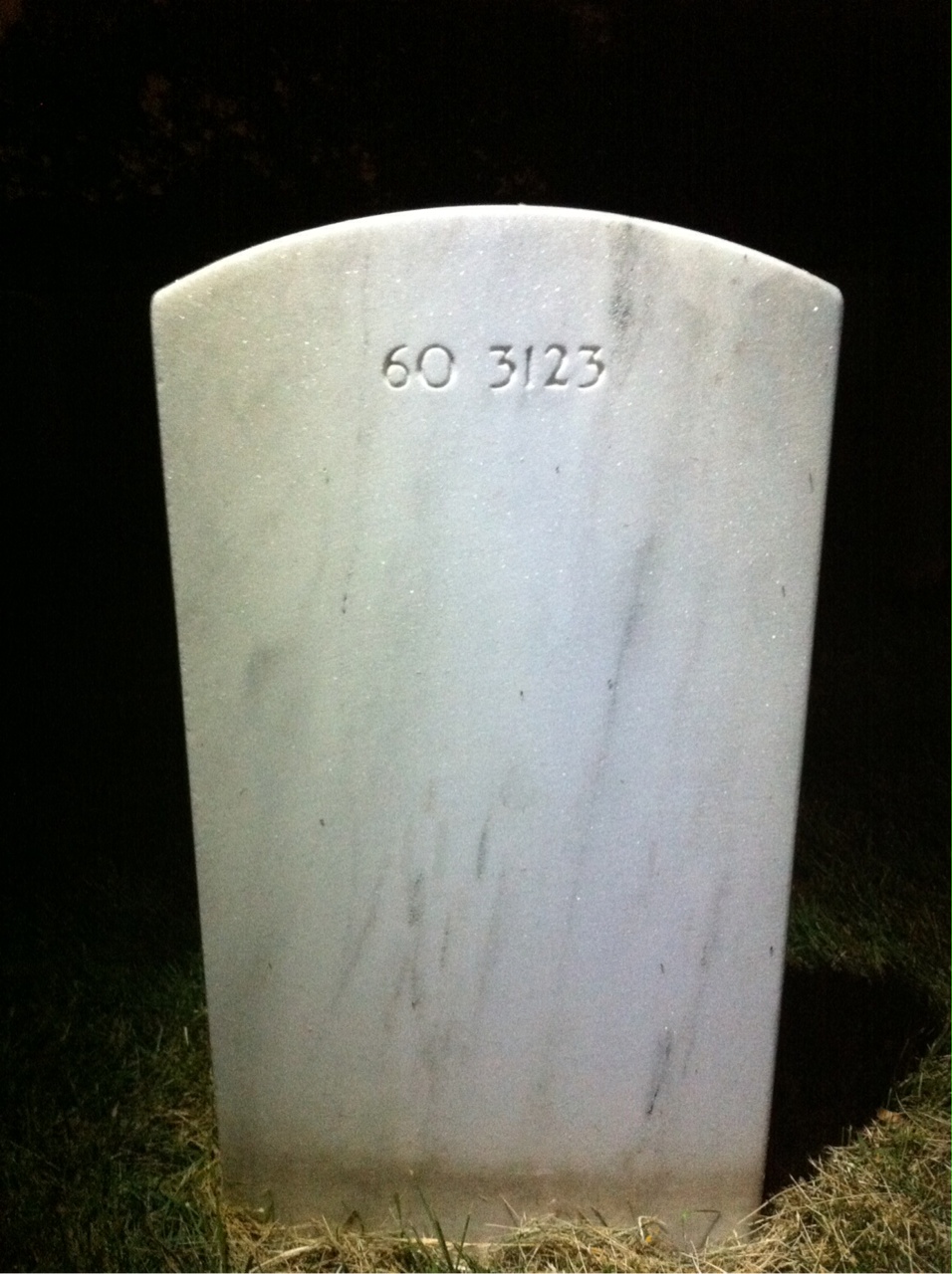 Back of headstone — Earl R Woughter
