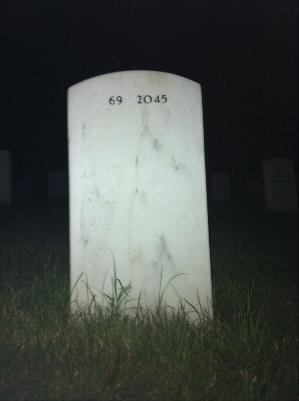 Back of headstone — James Bramlette