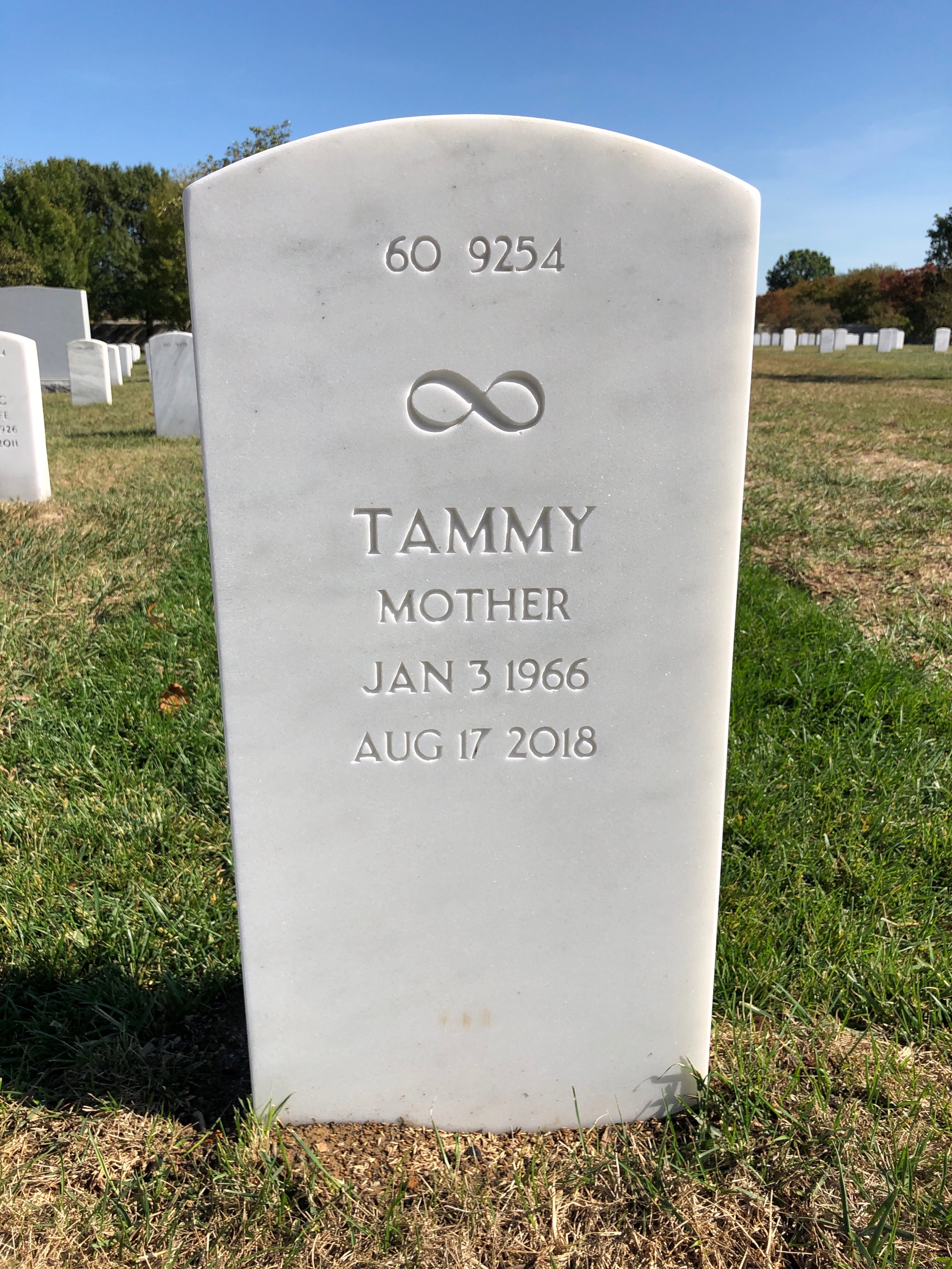 Back of headstone — Michael Stansbery
