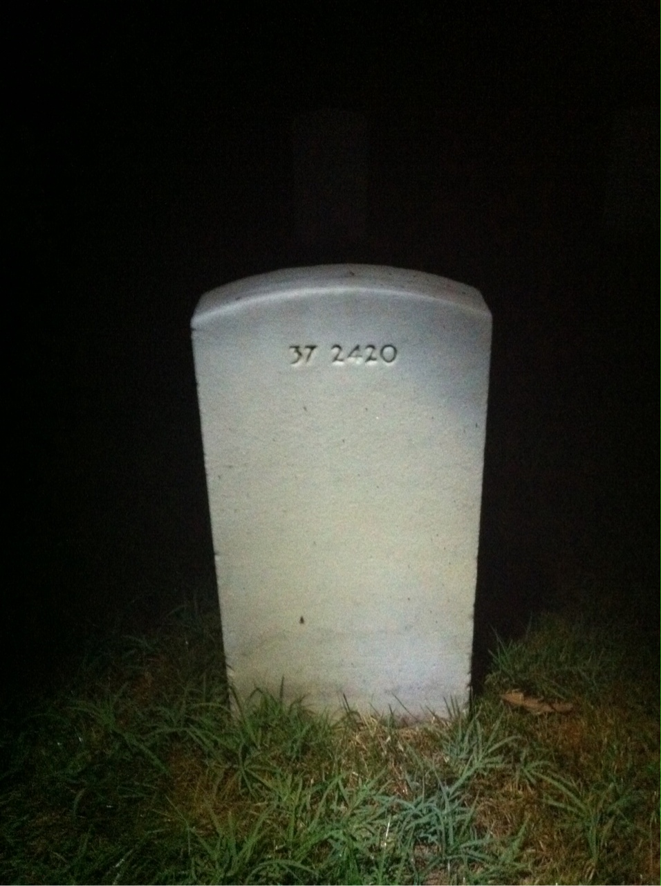 Back of headstone — Kevin Abiba