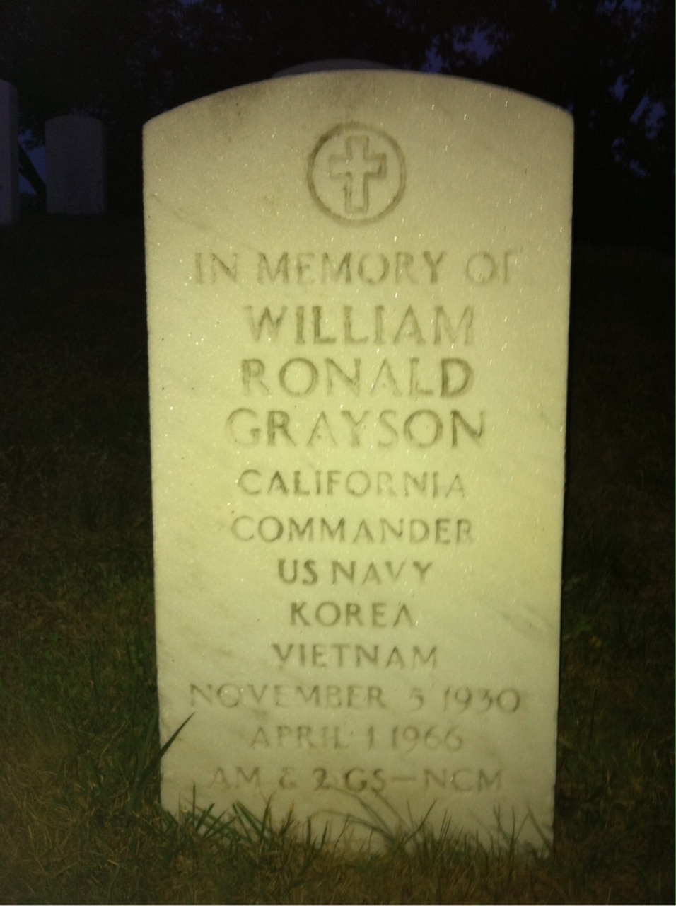 Headstone of William Ronald Grayson
