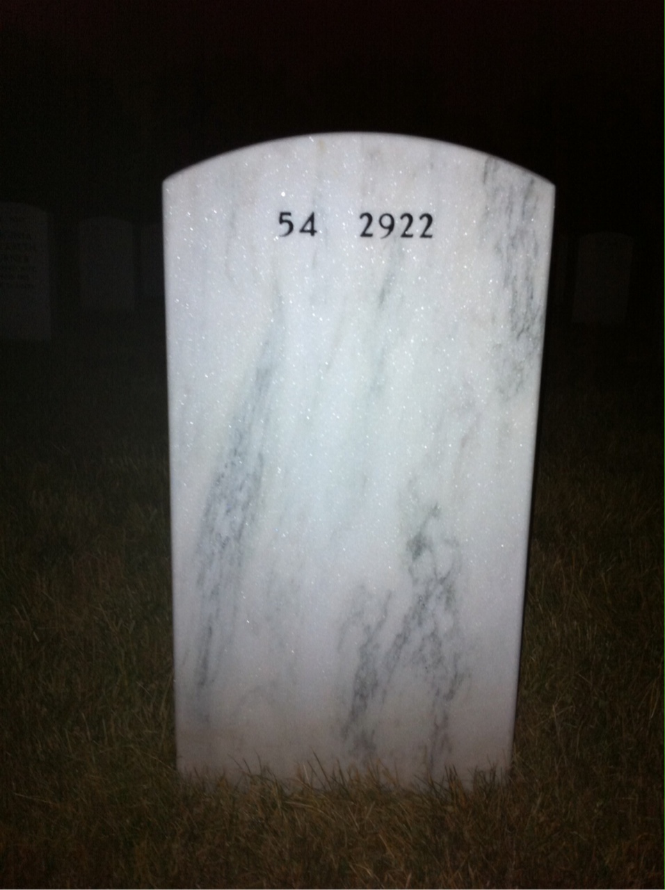Back of headstone — Robert Welty
