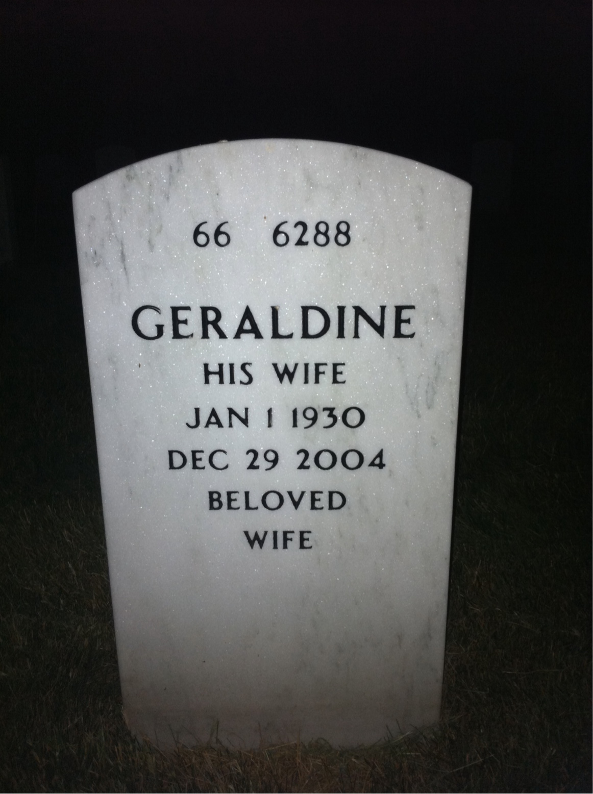 Back of headstone — William Bracewell