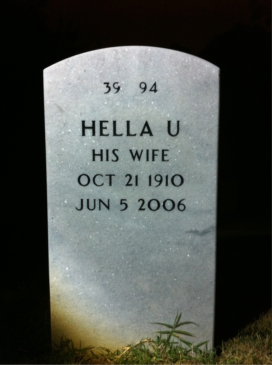 Back of headstone — Aito Keravuori