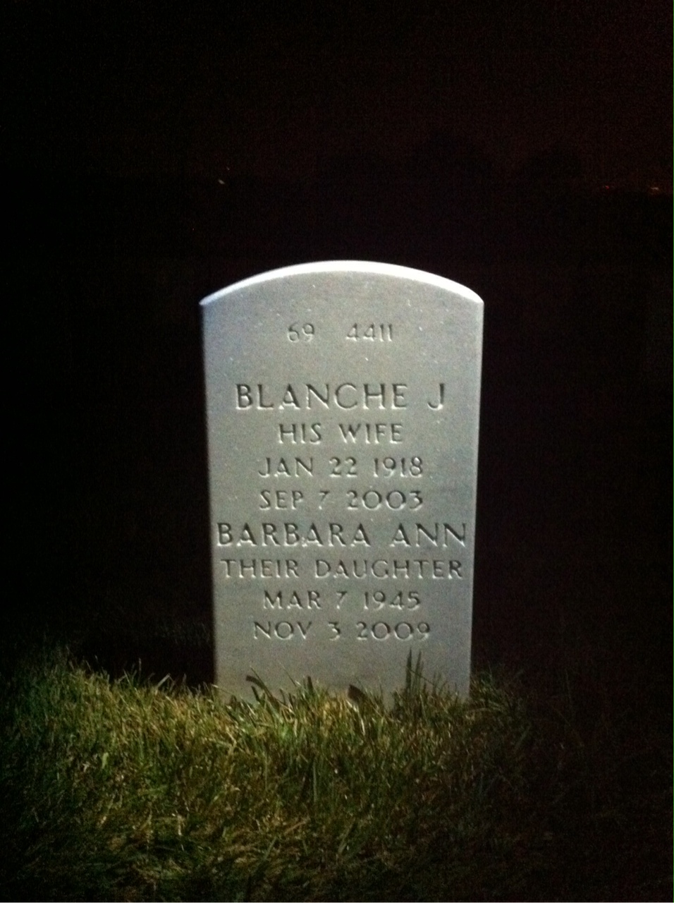 Back of headstone — Eugene Sagstetter