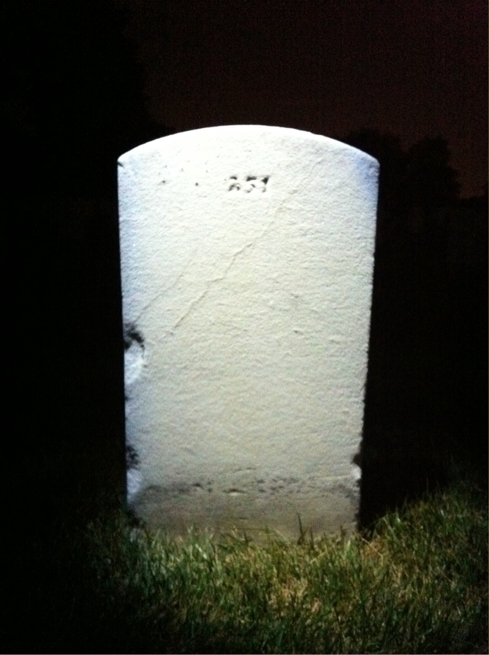 Back of headstone — Charles Moyer