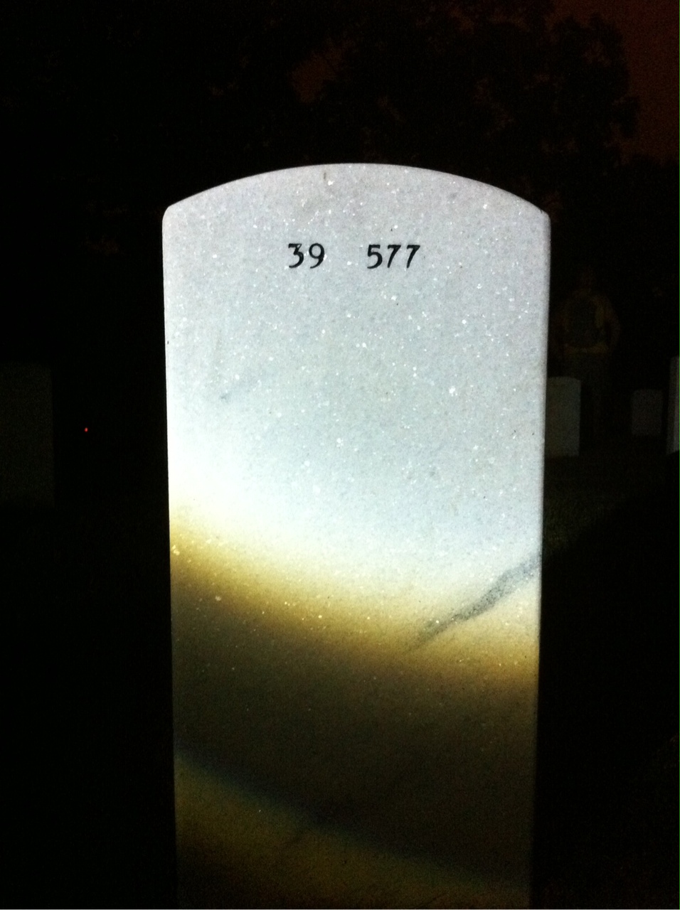 Back of headstone — James Hunt