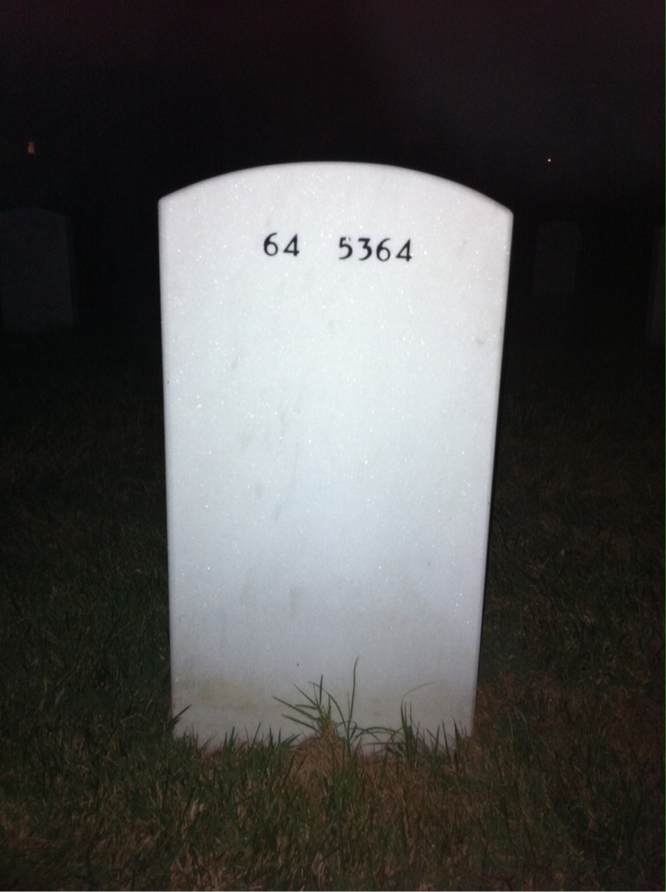 Back of headstone — John Mathis