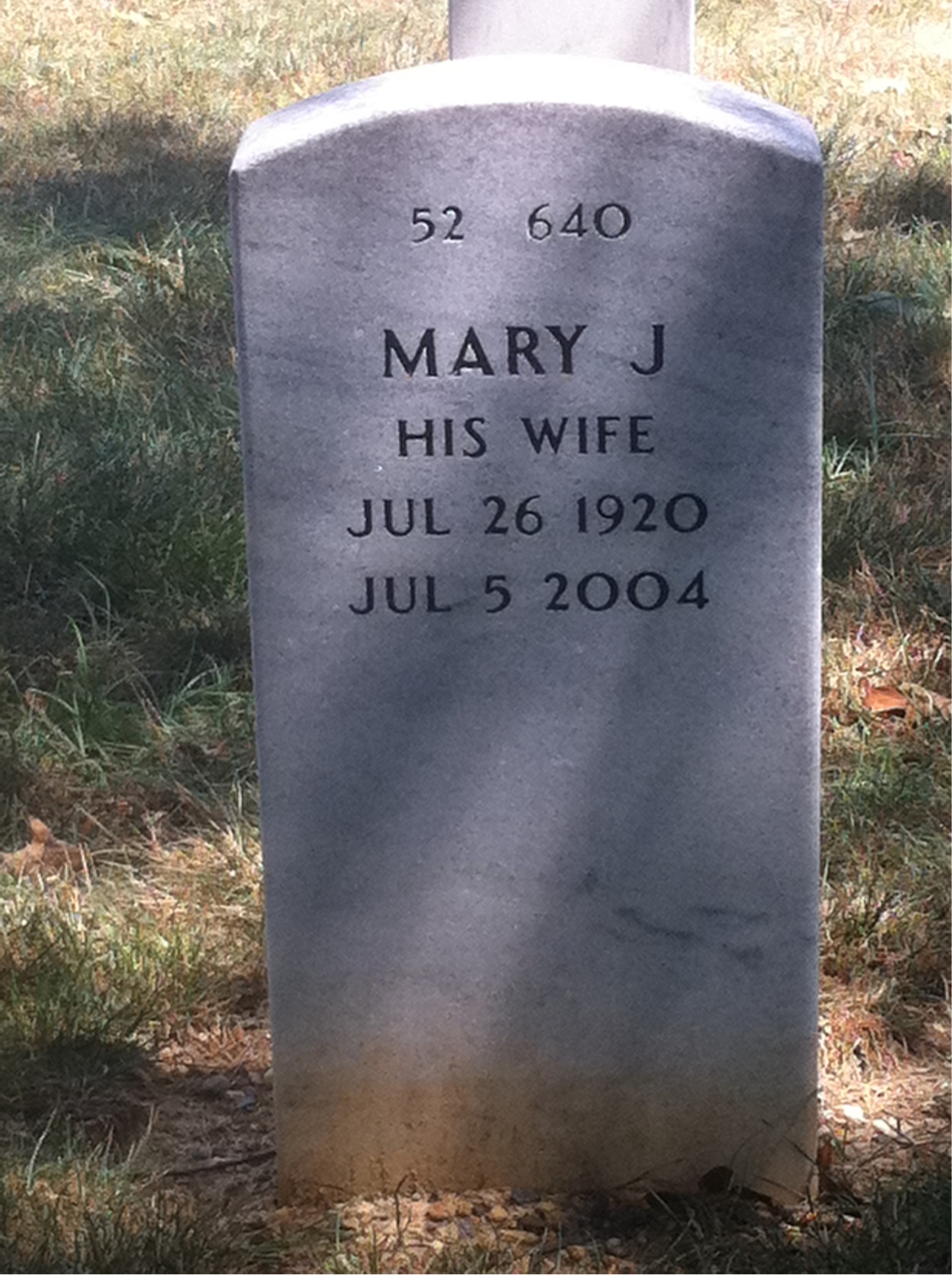 Back of headstone — Edwin Miller
