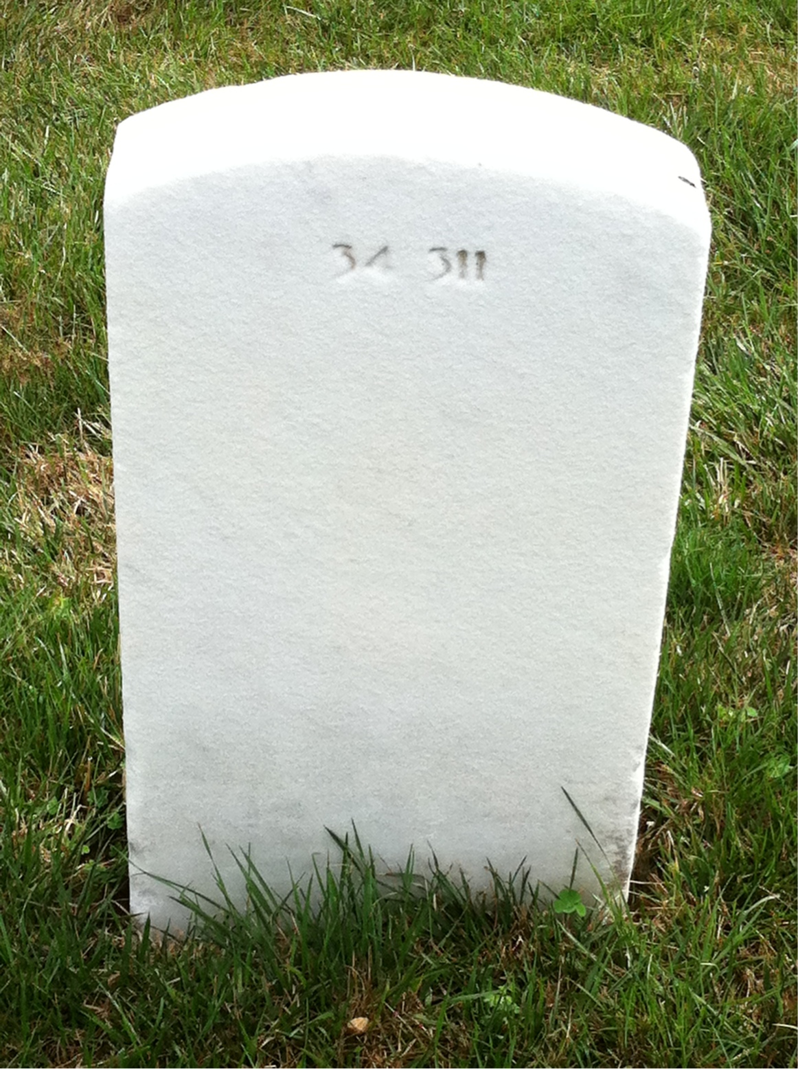 Back of headstone — Harry Adams