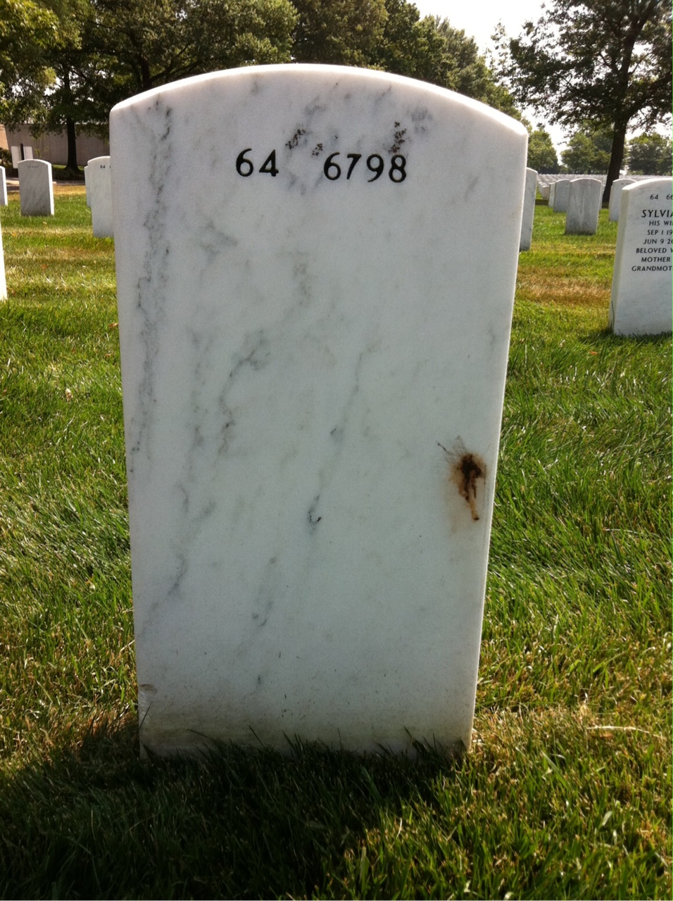 Back of headstone — O Lindsey