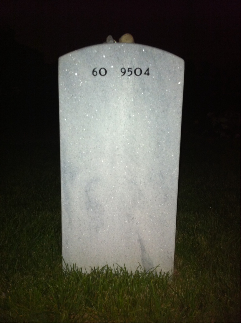 Back of headstone — Sean Osterman