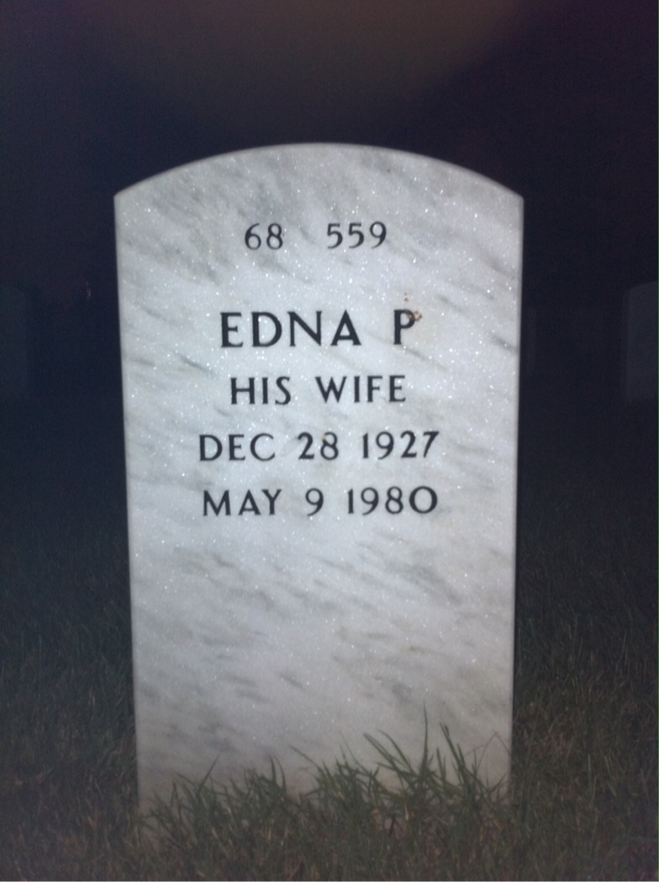 Back of headstone — Robert Powell