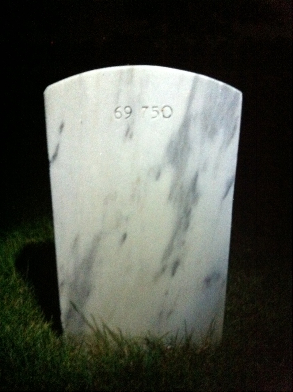 Back of headstone — William Auders