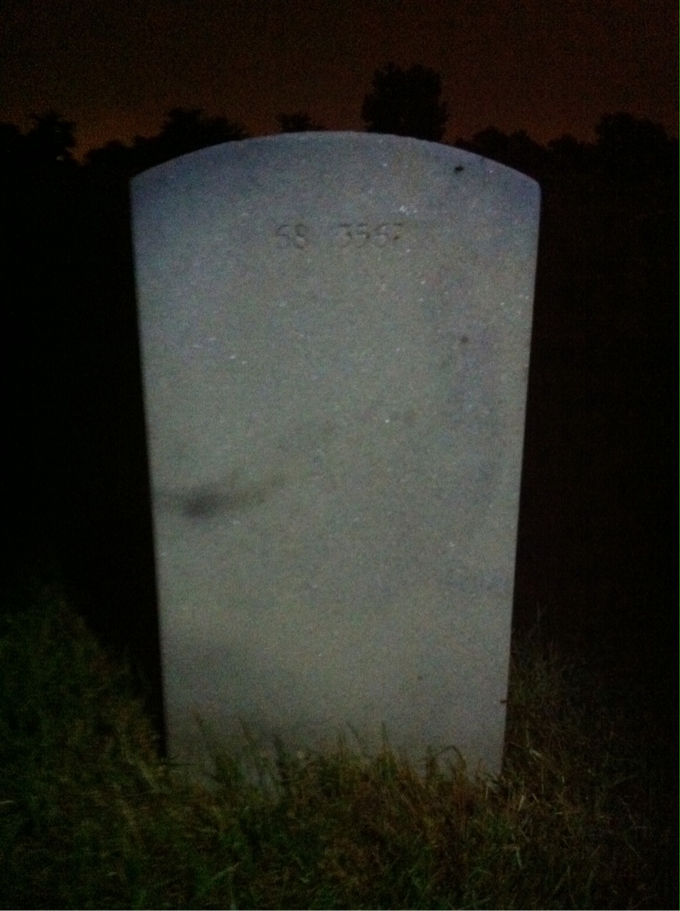 Back of headstone — Joseph Adams