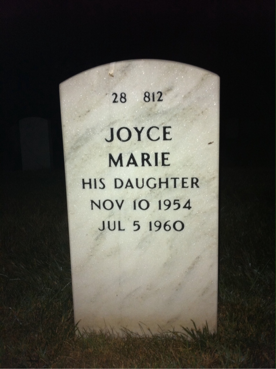 Back of headstone — William Hurst